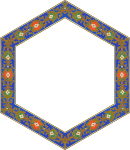 Hexagonal ornate frame